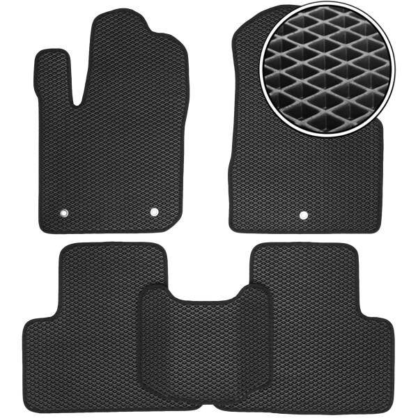 

Коврики в салон Kinetic для Jeep Grand Cherokee '11-13 EVA-полимерные черные (комплект)