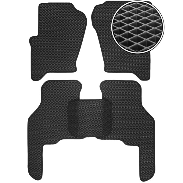 

Коврики в салон Kinetic для Land Rover Discovery 3 '04-09 EVA-полимерные черные (комплект)
