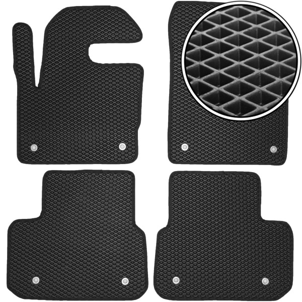 

Коврики в салон Kinetic для Land Rover Discovery Sport '14-19 EVA-полимерные черные (комплект)