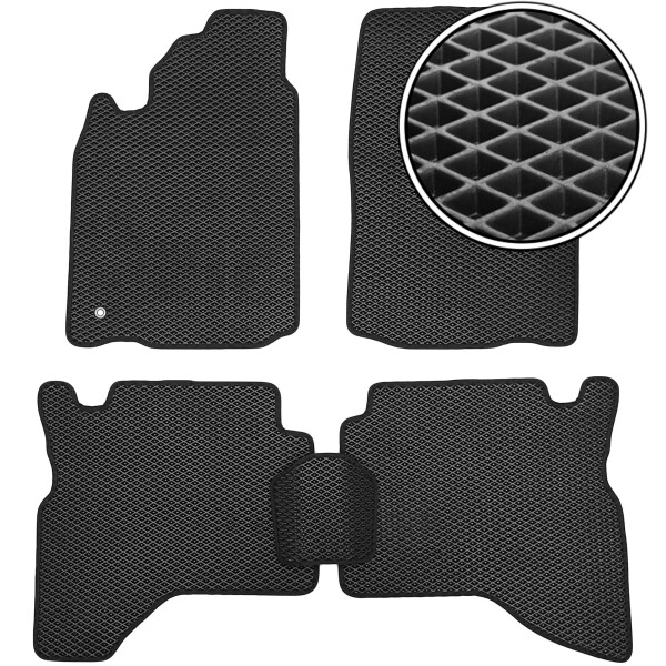 

Коврики в салон Kinetic для Mitsubishi Pajero Sport '98-08 EVA-полимерные черные (комплект)