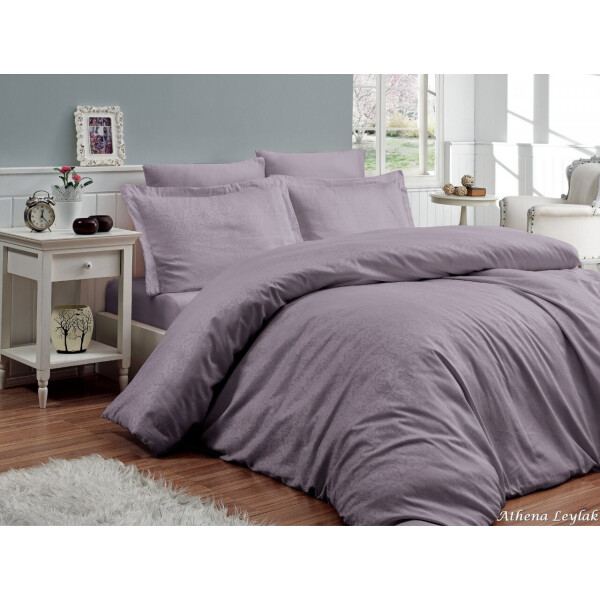 

Постельное белье First Choice. Jaсquard Athena Leylak-Евро