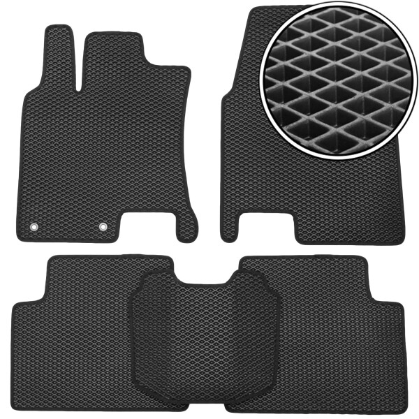 

Коврики в салон Kinetic для Nissan Qashqai +2 '06-14 EVA-полимерные черные (комплект)