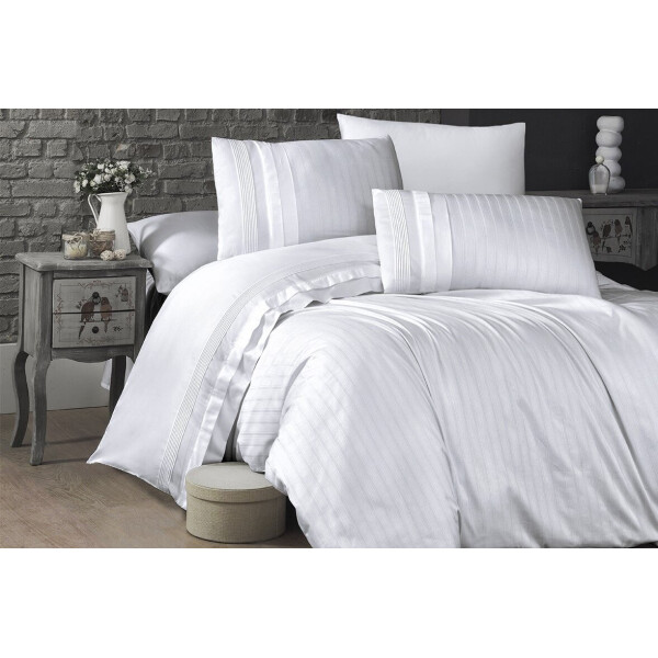 

Постельное белье First Choice. DELUXE Satin NEW TREND BEYAZ-Евро