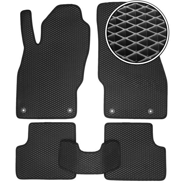 

Коврики в салон Kinetic для Opel Corsa D '06-14 EVA-полимерные черные (комплект)