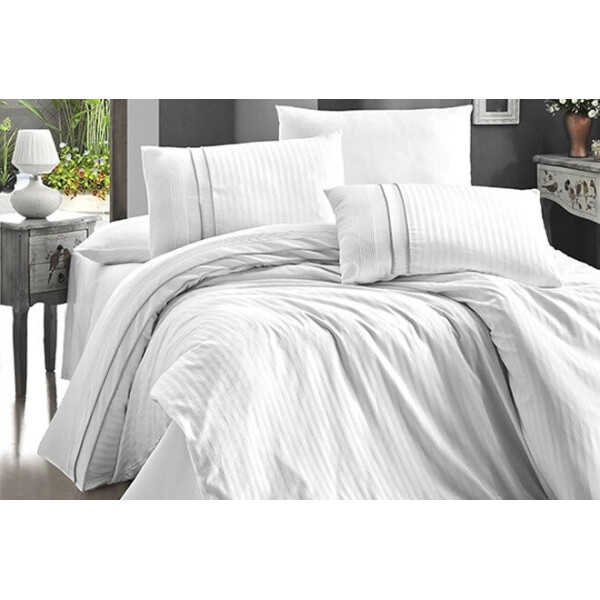 

Постельное белье First Choice. DELUXE Satin STRIPE STYLE BEYAZ-Евро