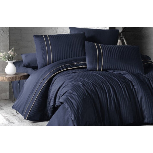 

Постельное белье First Choice. DELUXE Satin STRIPE STYLE LACIVERT-Евро