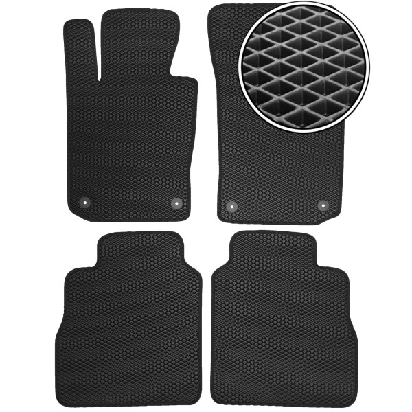 

Коврики в салон Kinetic для Porsche Panamera '10-16 EVA-полимерные черные (комплект)