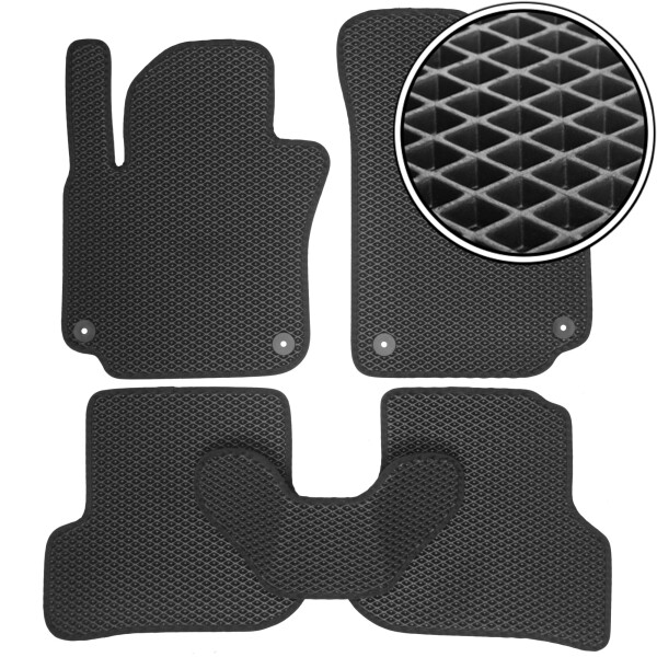

Коврики в салон Kinetic для Seat Altea / Altea XL / Freetrack '07-15 EVA-полимерные черные (комплект)