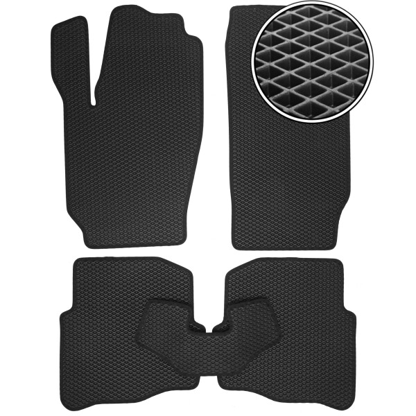 

Коврики в салон Kinetic для Seat Ibiza '02-08 EVA-полимерные черные (комплект)