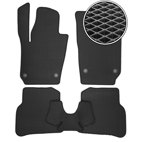 

Коврики в салон Kinetic для Seat Ibiza '08-17 EVA-полимерные черные (комплект)