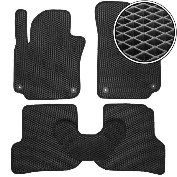 

Коврики в салон Kinetic для Seat Toledo '05-09 EVA-полимерные черные (комплект)
