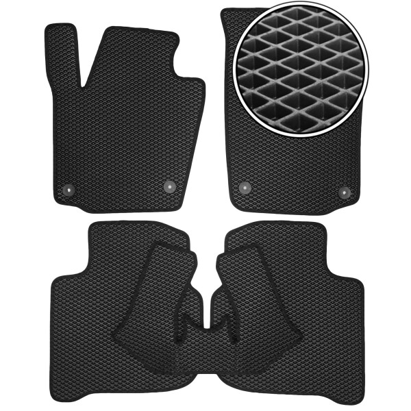 

Коврики в салон Kinetic для Seat Toledo '12- EVA-полимерные черные (комплект)
