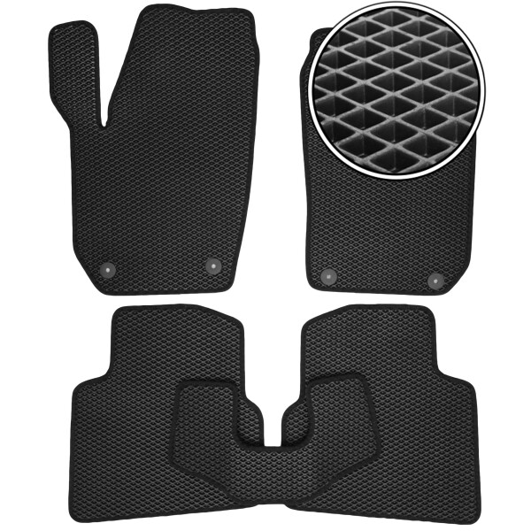 

Коврики в салон Kinetic для Skoda Roomster '07-15 EVA-полимерные черные (комплект)