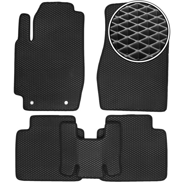 

Коврики в салон Kinetic для Toyota Camry V30 2002 - 2006 EVA-полимерные черные (комплект)