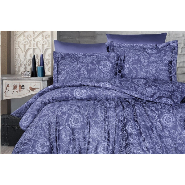 

Постельное белье First Choice. Satin Advina Indigo-Семейный