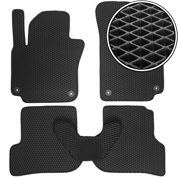 

Коврики в салон Kinetic для Volkswagen Golf Plus VI '09-14 EVA-полимерные черные (комплект)