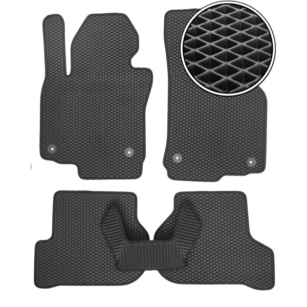 

Коврики в салон Kinetic для Volkswagen Jetta V '06-10 EVA-полимерные черные (комплект)