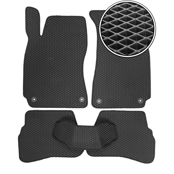 

Коврики в салон Kinetic для Volkswagen Passat B5 '97-05 EVA-полимерные черные (комплект)