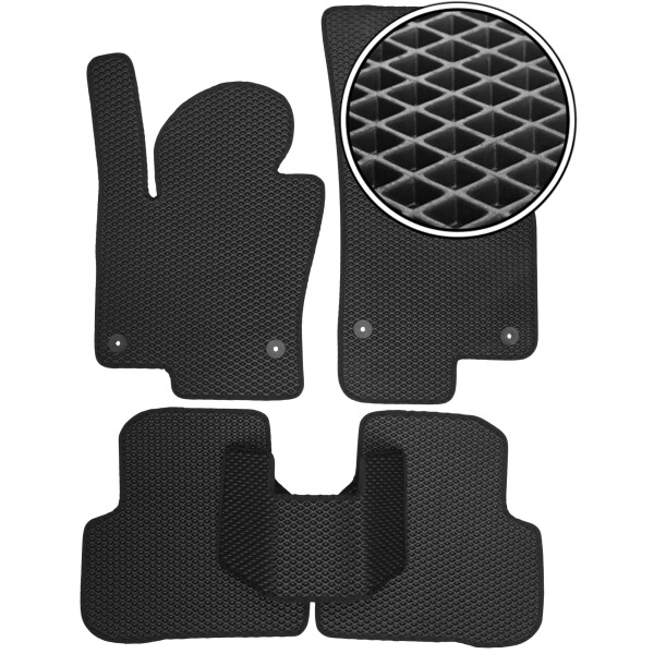 

Коврики в салон Kinetic для Volkswagen Passat B6 '05-10 EVA-полимерные черные (комплект)