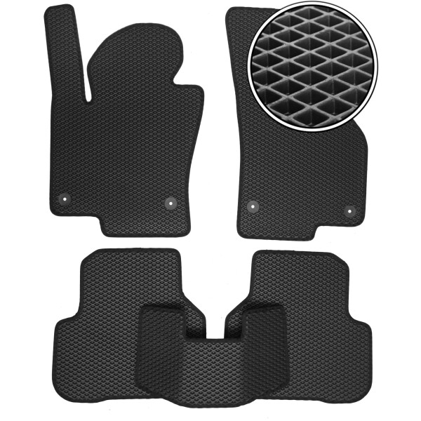 

Коврики в салон Kinetic для Volkswagen Passat CC '09-16 EVA-полимерные черные (комплект)
