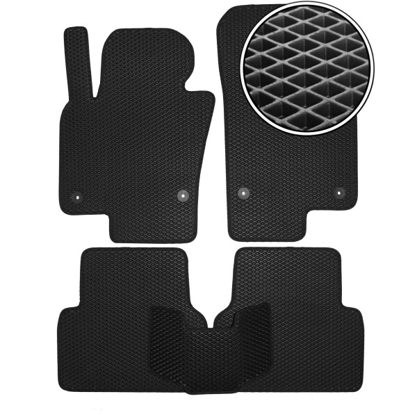 

Коврики в салон Kinetic для Volkswagen Tiguan '07-16 EVA-полимерные черные (комплект)
