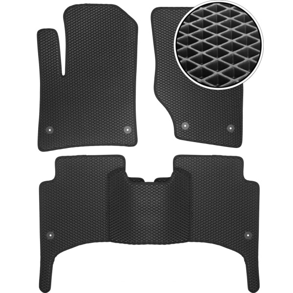 

Коврики в салон Kinetic для Volkswagen Touareg '02-09 EVA-полимерные черные (комплект)