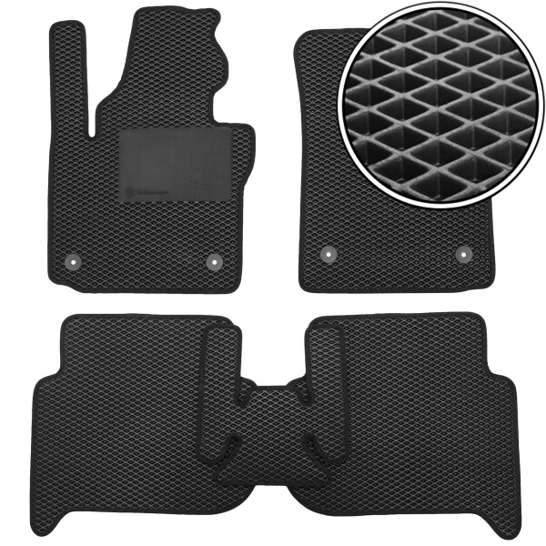 

Коврики в салон Kinetic для Volkswagen Touran '06-10 EVA-полимерные черные с подпятником (комплект)