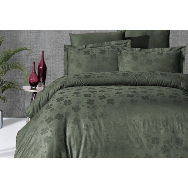 

Постельное белье First Choice. Satin Jaсquard Clover Haki-Евро