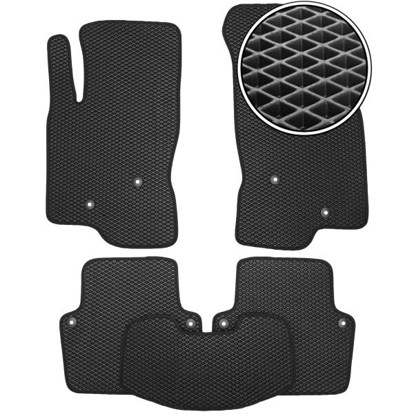 

Коврики в салон Kinetic для Volvo S80 '98-06 EVA-полимерные черные (комплект)