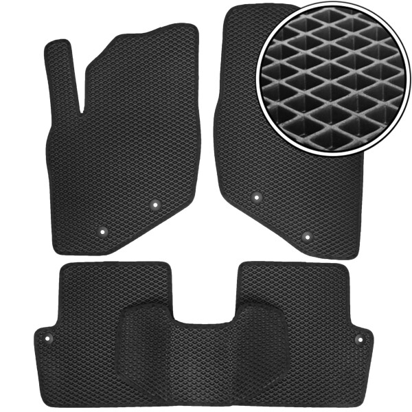 

Коврики в салон Kinetic для Volvo XC70 '04-06 EVA-полимерные черные (комплект)