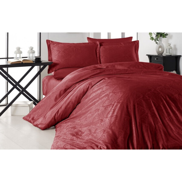 

Постельное белье First Choice. Satin Jaсquard Trudy Kirmizi-Евро