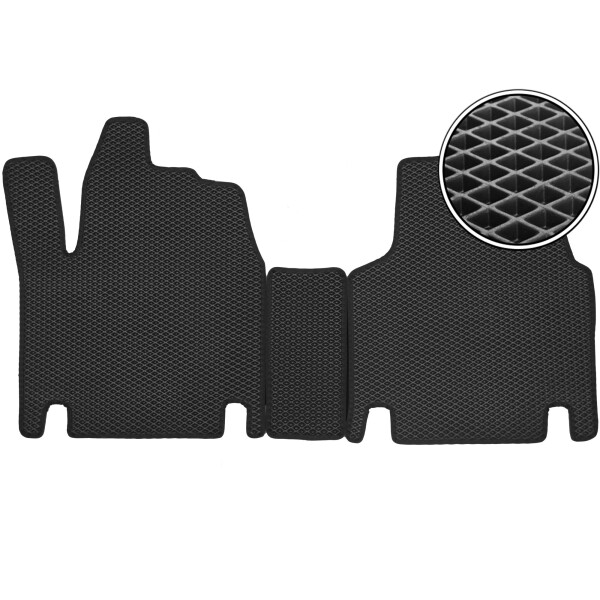 

Коврики в салон передние Kinetic для Fiat Scudo '00-06 EVA-полимерные черные (комплект)