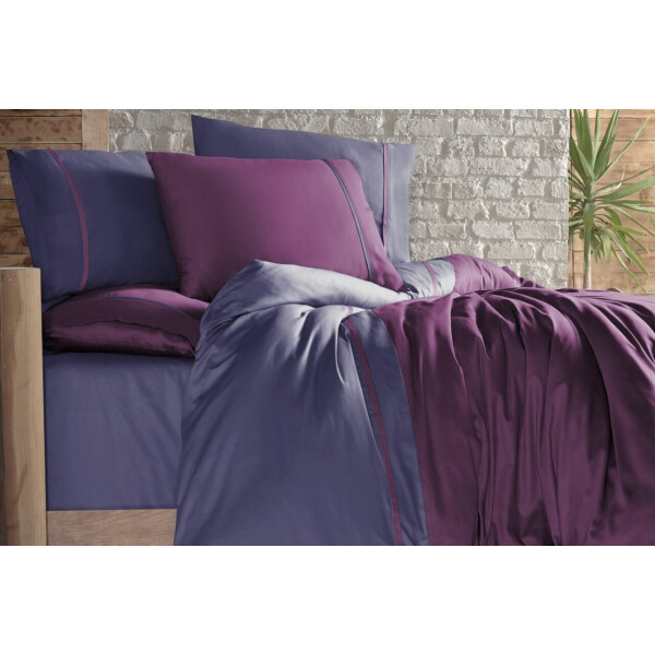 

Постельное белье First Choice. Satin Mor Indigo-Евро