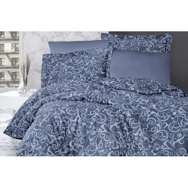 

Постельное белье First Choice. Satin Sweta Indigo-Евро