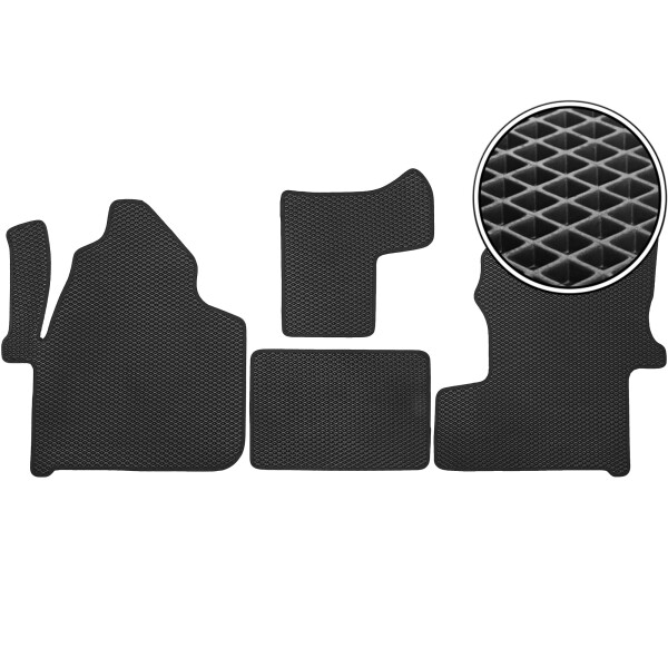 

Коврики в салон передние Kinetic для Volkswagen Crafter '06-16 EVA-полимерные черные (комплект)
