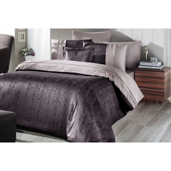 

Постельное белье First Choice. V.I.P Moon light сатин London Kahve-Евро