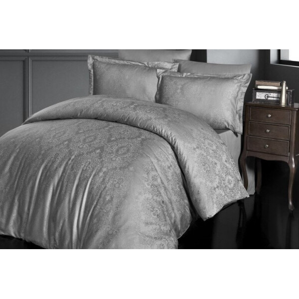 

Постельное белье First Choice. Жаккард superior viscoce Isabel p. gri-Евро