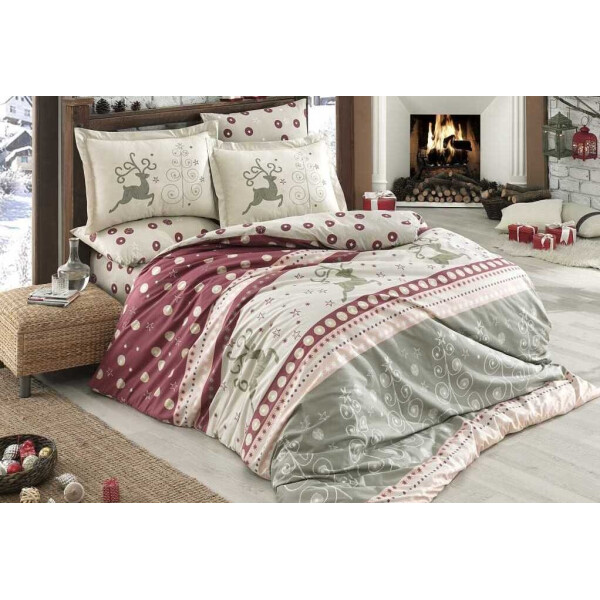 

Постельное белье Hobby FLANNEL. Ludovica бордовый-Евро