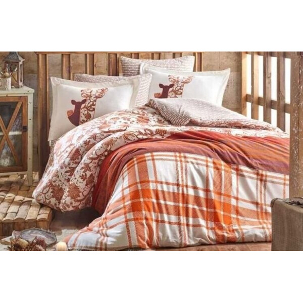 

Постельное белье Hobby FLANNEL. Valentina коричневое-1,5-спальный