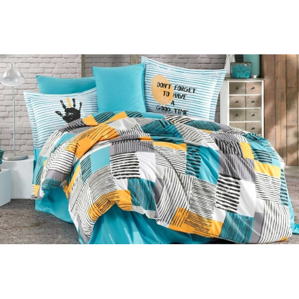 

Постельное белье Hobby Poplin. Bermuda бирюзовое-1,5-спальный