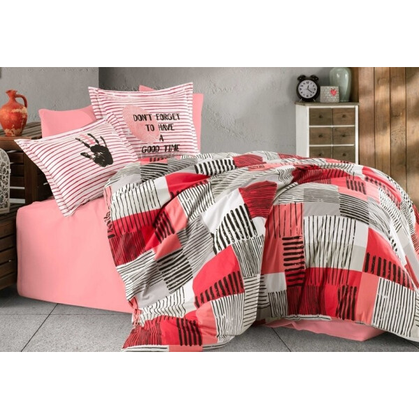 

Постельное белье Hobby Poplin. Bermuda коралловое-1,5-спальный