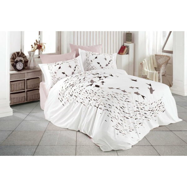 

Постельное белье Hobby Poplin. Delfina бежевое-1,5-спальный