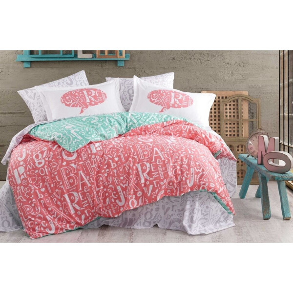 

Постельное белье Hobby Poplin. Dream коралловое-Евро