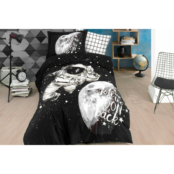 

Постельное белье Hobby Poplin. Galaxy темно-серое-1,5-спальный