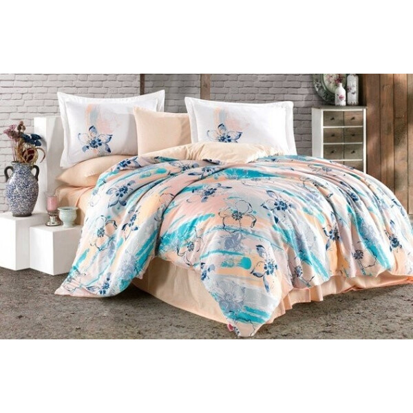 

Постельное белье Hobby. Exclusive Sateen Brisha бирюзовое-Евро