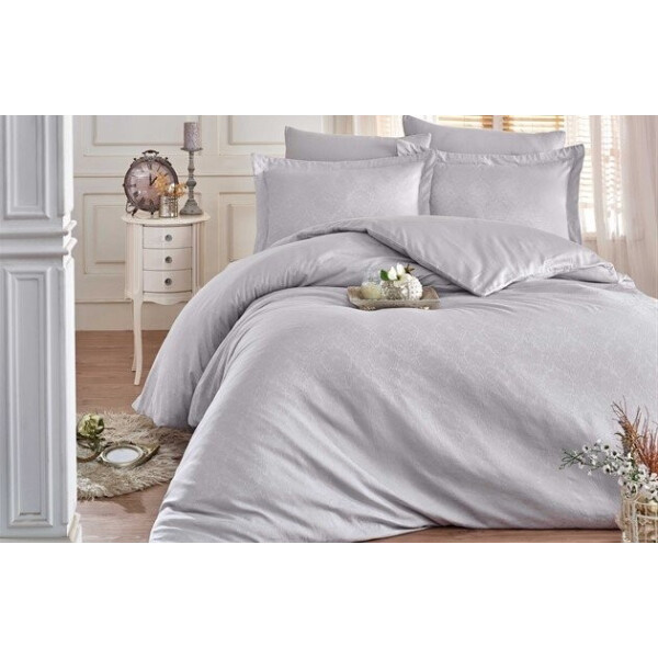 Постельное белье Hobby. Exclusive Sateen Diamond Damask серое-Евро