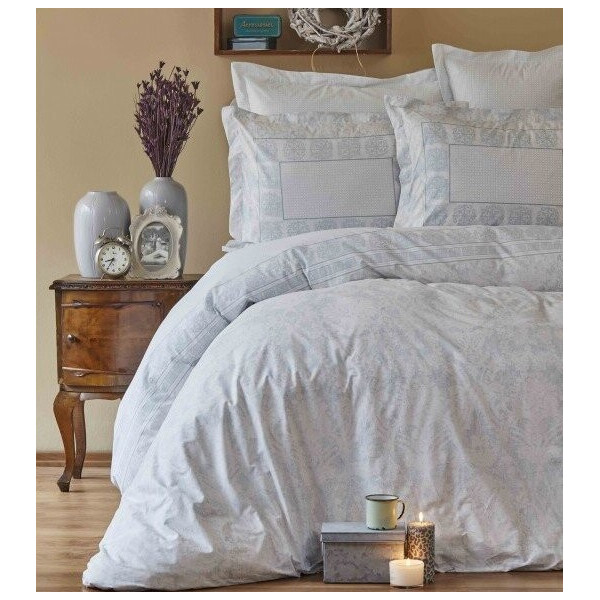 

Постельное белье Karaca Home. Ранфорс Quatre tiffany-Евро