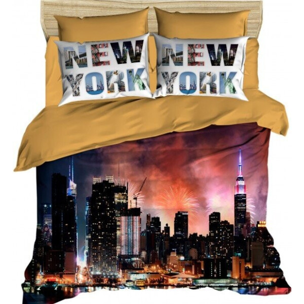 

Постельное белье LightHouse. 3D New York-Евро