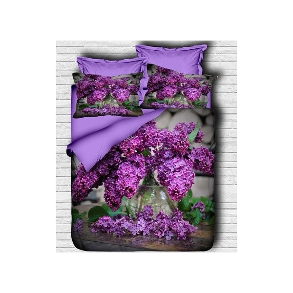 

Постельное белье LightHouse. 3D Purple Lilac-Евро