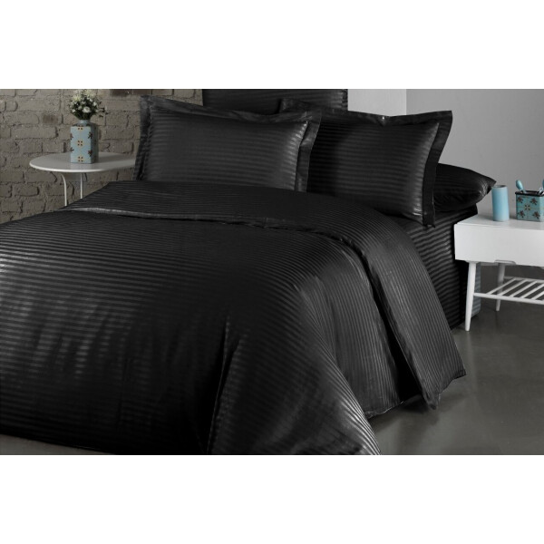 

Постельное белье LIGHTHOUSE. Exclusive Sateen STRIPE LUX черное-Евро